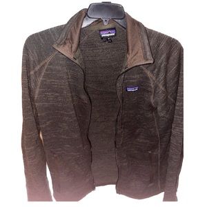 patagonia brown/dark greenish zip up jacket